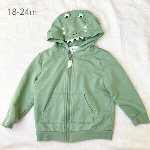 (🎨$3 PLAY) Tommy Bahama 18-24 Months Toddler Green Dinosaur Zipper Hoodie